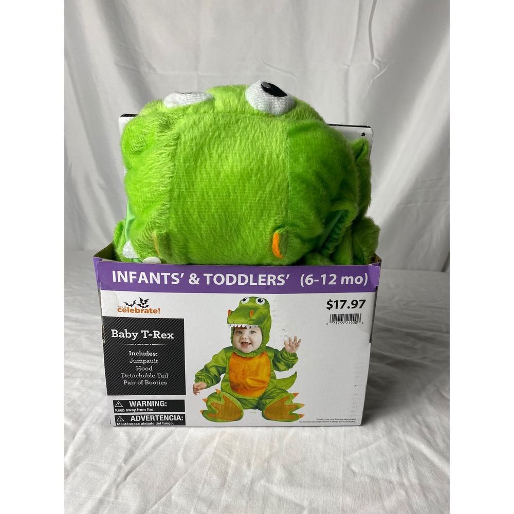 Baby T-Rex Dinosaur Costume Celebrate! 6-12‎ Months Jumpsuit Halloween